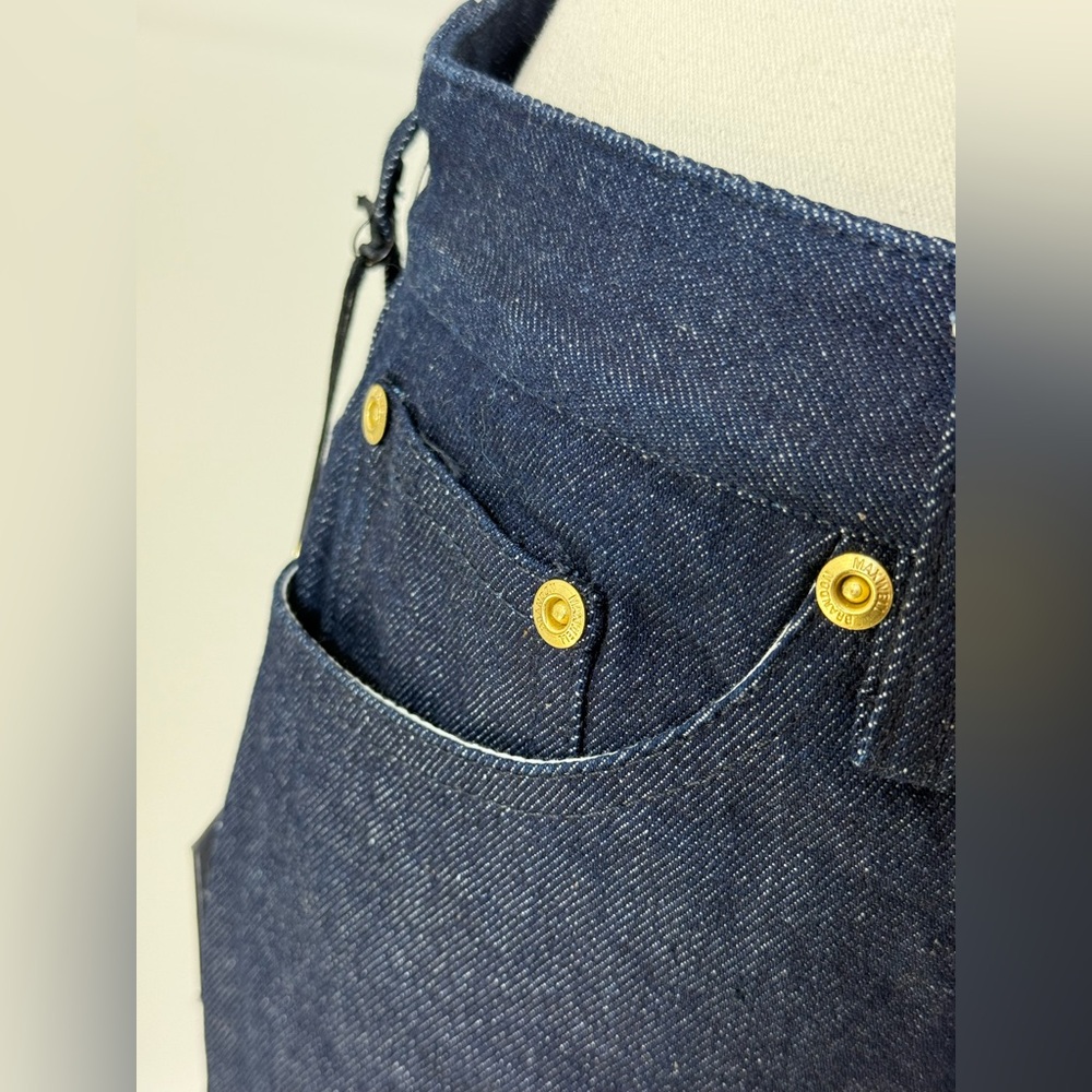 Brandon Maxwell High Rise Classic Straight leg Skinny Dark Blue Denim Size 28 - Picture 6 of 16